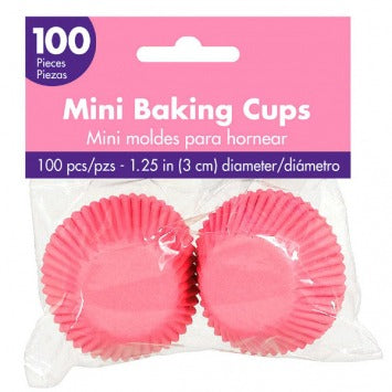 Mini Cupcake Cases - New Pink 1 1/4in 100/ct