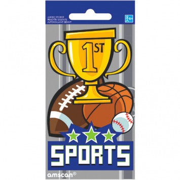 Sports Jumbo Sticker 5 1/2in x 2 3/4in 1/ct