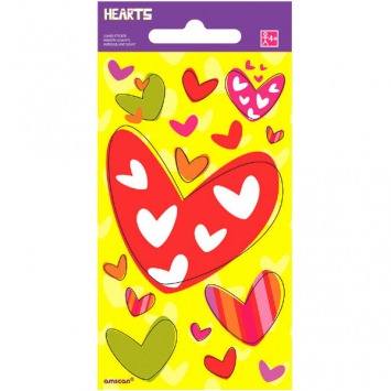 Hearts Jumbo Sticker 5 1/2in x 2 3/4in 1/ct