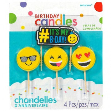 Emoji Icon Candles2 1/2in 4/ct