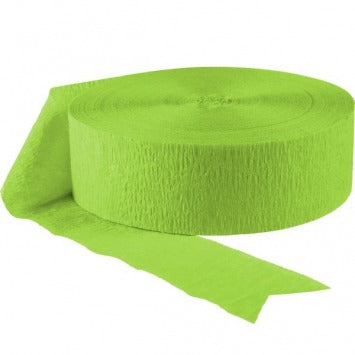 Kiwi Jumbo Solid Crepe Streamer, 500ft