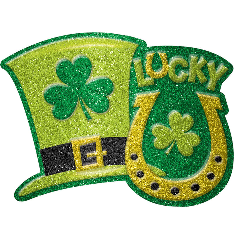 St. Patrick's Day Glitter Cutout 16 1/2in x 21 1/2in 1/ct