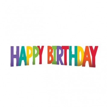 Birthday Accessories Rainbow Corrugate Yard Sign 12in