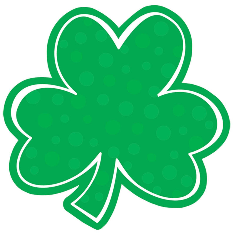 Shamrock w/Dots Cutout 8in 1/ct