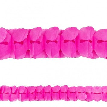 Bright Pink Paper Garland, 12ft