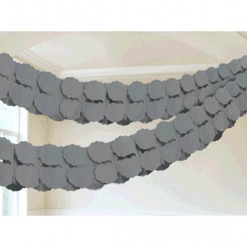 Silver Paper Garland 12ft