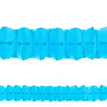 Carribbean Blue Paper Garland, 12ft