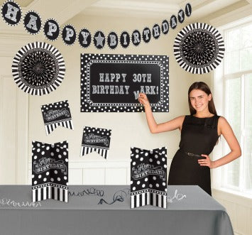 Black & White Customizable Room Decorating Kit