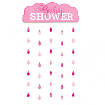 Baby Shower Door Curtain - Girl 66in x 39in