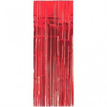 Apple Red Metallic Curtain
 3ft x 8ft