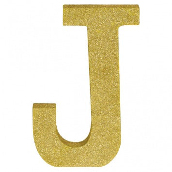 Letter J 8 7/8in H x 5 7/8iin W x 1in D