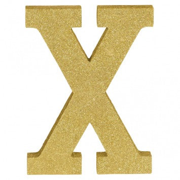 Letter X 8 7/8in H x 6 1/2in W x 1in D