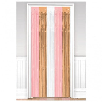 Door Curtain - Rose Gold/Blush 3ft x 8ft