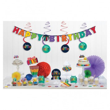 Birthday Accessories Rainbow Mini Decorating Kit 37/ct