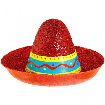 Cinco Sombrero Mini Glitter Hat 2in x 4 3/4in x 4 1/4in
