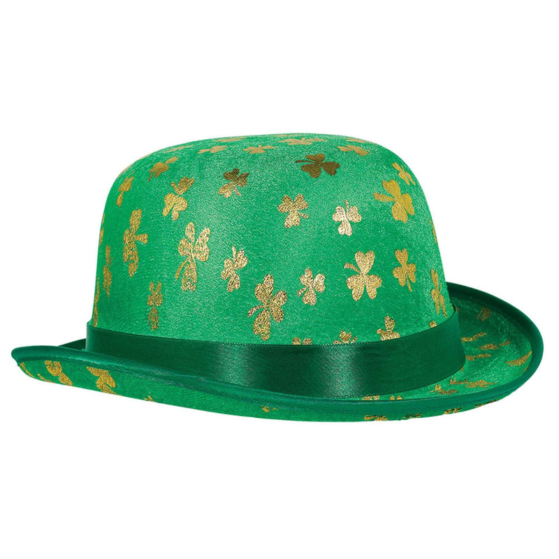 St. Patrick's Day Gold Shamrock Derby Hat 5 1/8in x 10in 1/ct