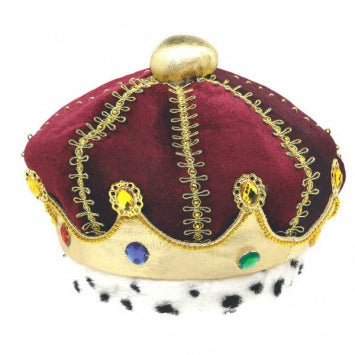 Child Velvet King Crown Ages 3 To 12 Years And Measures 7in x 7in