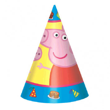 Peppa Pig™ Paper Cone Hats 6in 8/ct