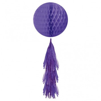 Honeycomb Ball w/ Tail - New Purple 11 3/4in Honeycomb w/ 16in Tail