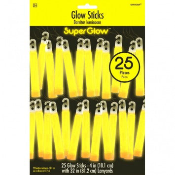 Glow Stick Mega Value Pack - Yellow 4in 25/ct