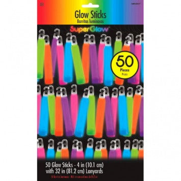 Glow Stick Super Mega Value Pack - Multi Color 4in 50/ct
