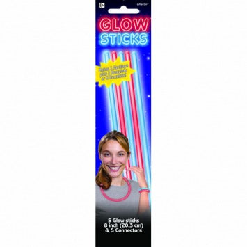 Patriotic Glow Sticks 8in 5/ct