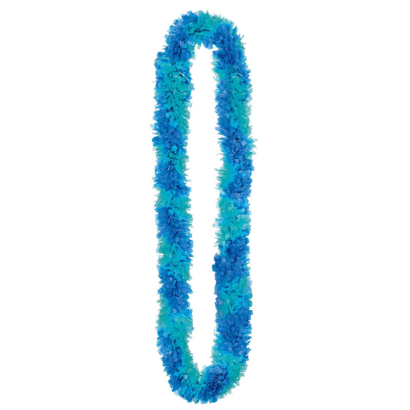 Blue Poly Fringe Leis 36in 1/ct