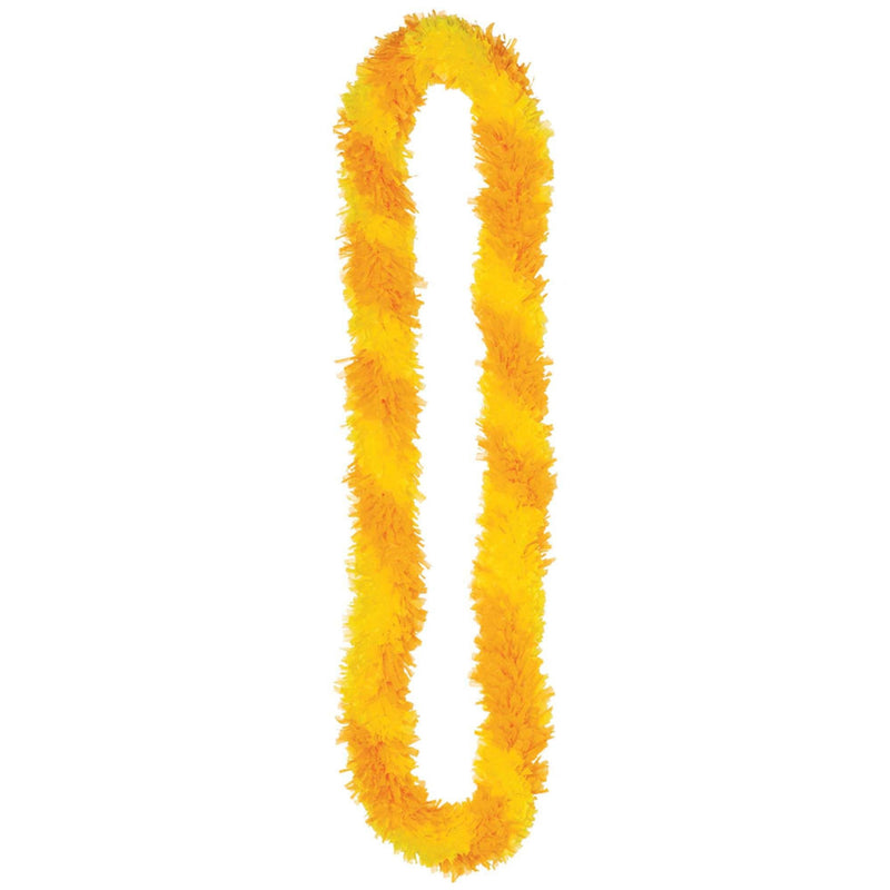 Yellow Poly Fringe Leis 36in 1/ct