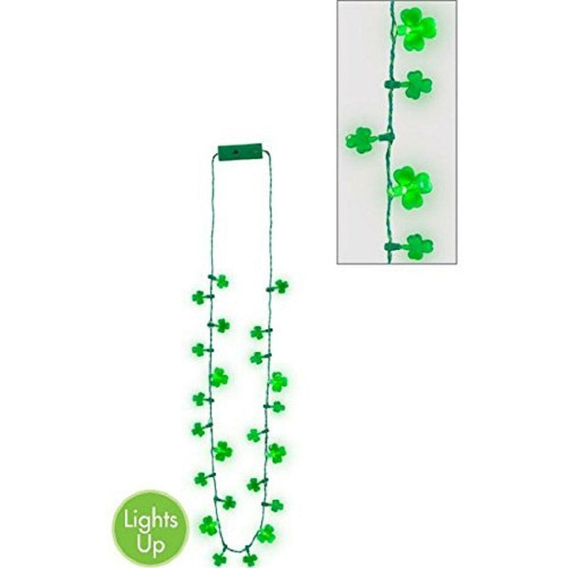 St. Patrick's Day Holiday Party Favor Light-Up Necklace 32in 1/ct