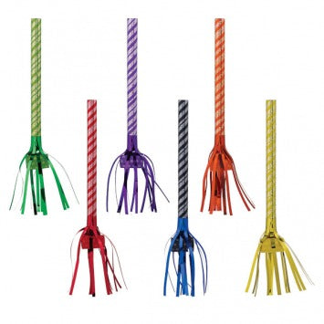 Birthday Accessories Rainbow Fringed Blowouts 17 1/2in 8/ct