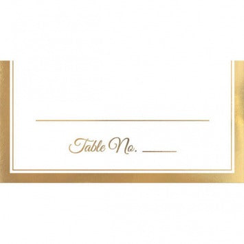 Place Card w/Gold Trim 4in x 4in Unfolded 50/ct