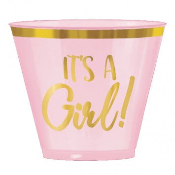 Oh Baby Girl Hot-Stamped Plastic Tumblers, 9 oz 30/ct