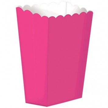 Small Popcorn Box - Bright Pink 5 1/4in X 3 3/4in 5/ct