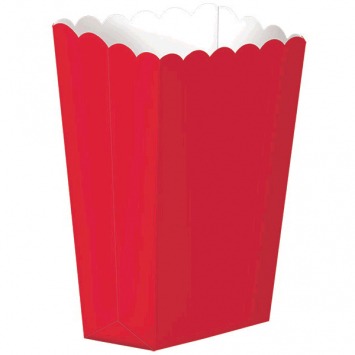 Small Popcorn Box - Apple Red 5 1/4in X 3 3/4in 5/ct