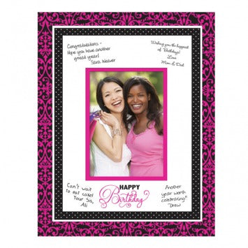 Black & Pink Autograph Matte 14in x 11in