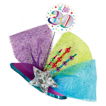 Clip On Couture Hat - 30th Birthday
