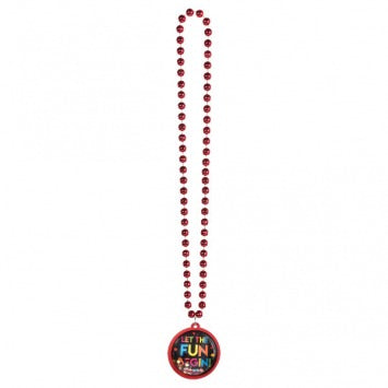 Let The Fun Begin Bead Necklace 17in