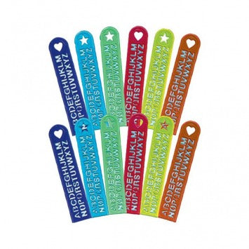 Alphabet Rulers 8 7/8in x 1 3/4in 12/ct