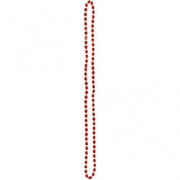 Let's Party Bead Necklace - Red 30in