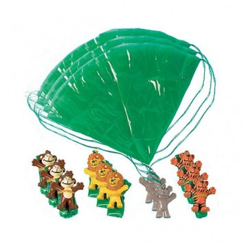 Zoo Animal Paratroopers 1 1/2in x 1 1/4in x 7/8in 12/ct