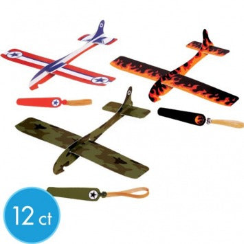 Airplane Gliders 8 1/4in x 8 3/4in 12/ct