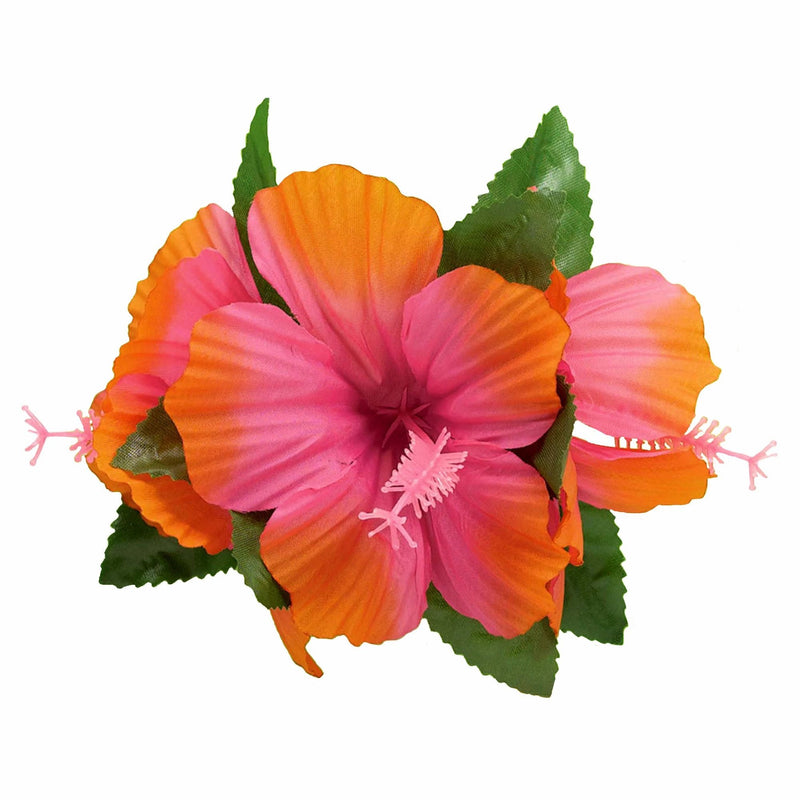 Hibiscus Barrette-Pink 4in 1/ct