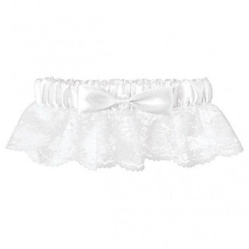 Garter - Lace with White Ribbon