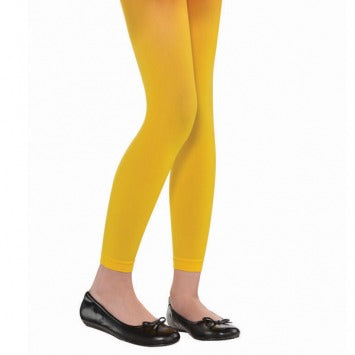 Yellow Footless Tights - Child