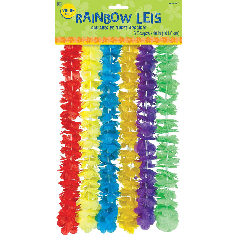 Summer Rainbow Lei - Value Pack 40in 6/ct