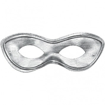 Silver Superhero Mask 2 7/8in H x 8 1/4in W