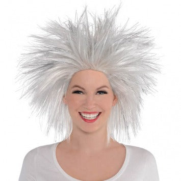 Silver Crazy Wig - One Size