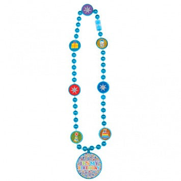 Bright Birthday Party Bead Necklace  28in