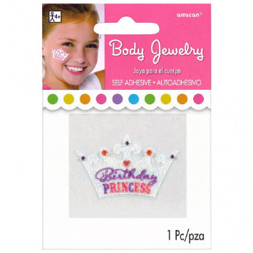 Birthday Princess Body Jewelry 5in x 3 1/2in
