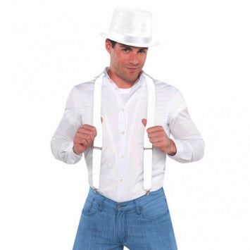 White Suspenders - One Size